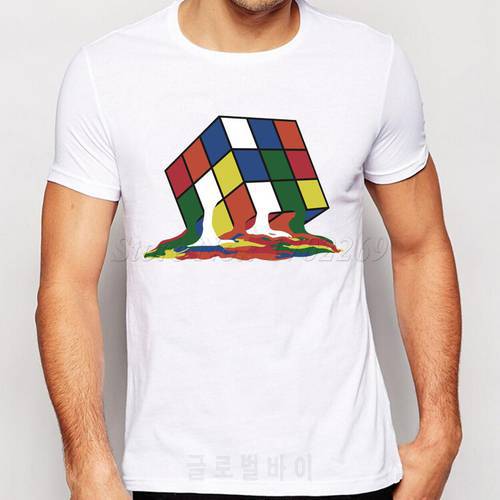 Printed Cube 2018 Casual Short T-shirts Men Fashion Printed Tops Men&39s Tee Shirt