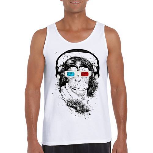 2019 Fashion Bananas for Thought Printed Men Tank Tops New Funny Monkey Male Tee O-Neck Casual Cool Vest