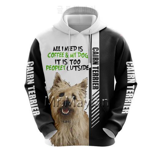 Cairn Terrier Pet Dog 3D Printed Jacket Men/Women Harajuku Hoodie Unisex Casual Streetwear Sweatshirt Pullover Sudadera Hombre
