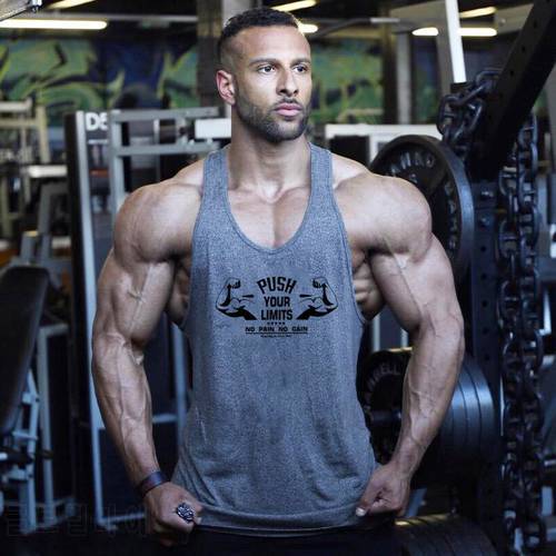 Gym Tank Top Men Fitness Clothing Mens Bodybuilding Tank Tops Summer Cotton Sports Vest Gym Clothing for Male Sleeveless Shirts