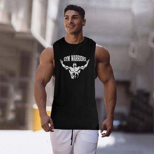 Muscleguys Bodybuilding Clothing Gym Fitness Tank Top Men Extend Cut Off Dropped Armholes Sports Vest Workout Sleeveless Shirt