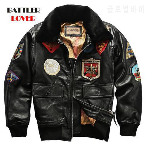 Genuine Cow Leather Jackets For Men 2021 Cowhide Motorcycle Coats Male Punk Suit Overcoats Turn-down Natural Real Wool Collar