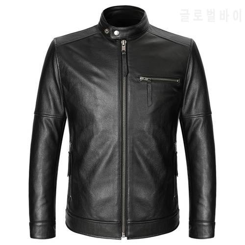 Size S-6XL New Genuine Leather Jacket Men Clothes Spring Autumn Real Natural Cowhide Leather Motorcycle Jackets male Plus Coat