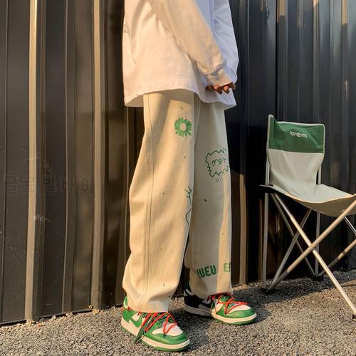 loose straight wide leg baggy pants men&39s trend ruffian handsome versatile original vibe pants japanese streetwear 2021