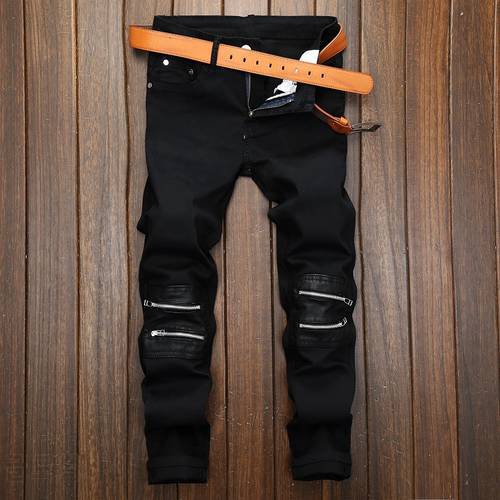 2020 New Autumn Winter Men Hip Hop Jeans Denim Pants Motorcycle Design Fashion Plus Size Zipper Casual Masculina Men&39s Jeans