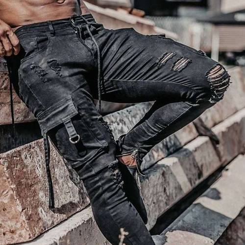 Men Jeans High Waist Boot Cut Jean Wide Leg Pants 2022 Spring Mens Clothing Straight Denim Washed Flared Trousers Blue Fashion