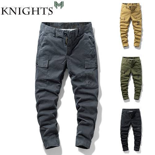 2021 New Spring Men&39s Cotton Cargo Pants Clothing Autumn Casual Fashion Elastic Waist Quality Pantalones Tipo Cargo Pants Men