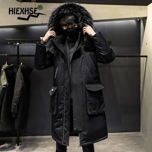 2022 Fashionable Coat Thicken Jacket men Hooded Warm Lengthen Parka Coat White duck down Hight Quality male New Winter Down Coat