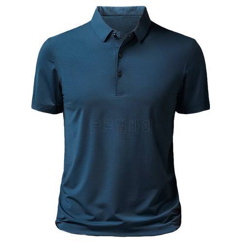 2021 Summer Brand Quality Men Polo Shirts Casual Business Social Short Sleeve Mens Shirts Striped Design Slim Fit Polo Shirt Men