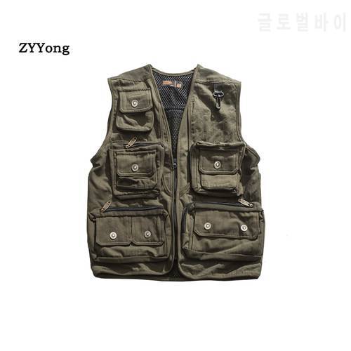 Summer Vest Men Military Quick Drying Mesh Vest Photography Vest Hunter Field Working Sleeveless Jacket Clothes