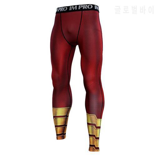 S-2XL 3D Printed Pattern Compression Tights Pants Men Sweatpants Fitness Skinny Leggings Trousers Male