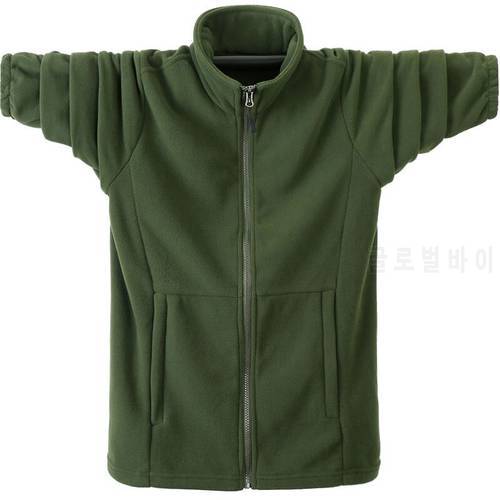 Autumn Winter Hoodies Men Casual Hoodies Sweatshirt Jacket Male Fleece Warm Army Green Windbreaker Large Size Soild Coats 6XL