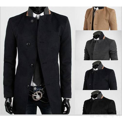 Black Men&39s autumn winter windbreaker coat Korean version young fashion coat jacket Europe business casual windbreaker 69261