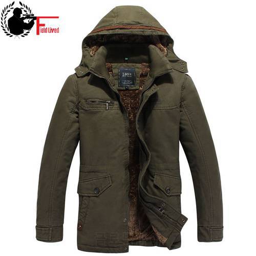 Winter Jacket Men 2022 Coat Long Military Hooded Parka Male Fleece Warm Autumn Thick Casual Army Overcoat Jacket Outerwear Green