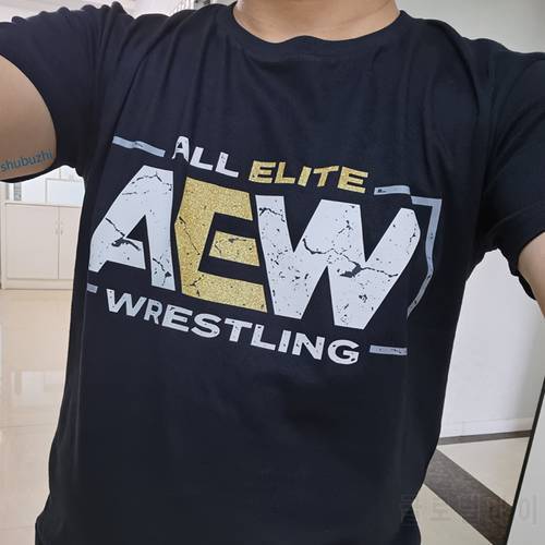 Brand All Elite AEW Wrestling AEW Logo men t-shirt summer fashion cotton tshirt male teeshirt sbz6241
