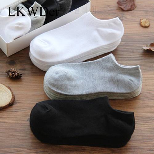 LKWDer 3 Pairs Summer Thin Men Ankle Socks Cotton High Quality Casual Breathable Boat Socks Short Male Meias Calcetines Hombre