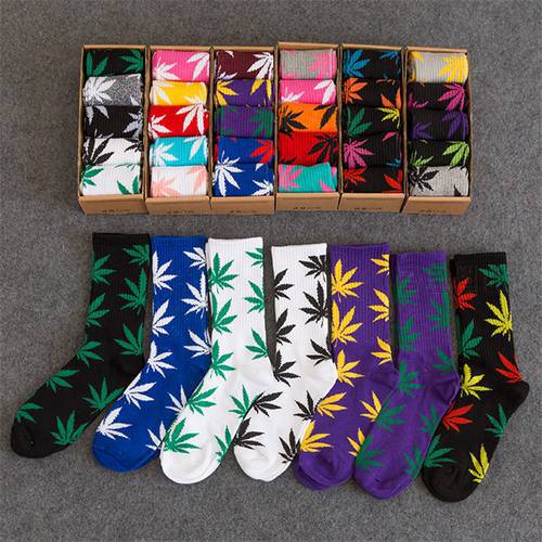5 Pairs/Box Winter High Quality Harajuku chaussette Style Weed Socks Women Men&39s Cotton Hip Hop Socks Man Meias Calcetines