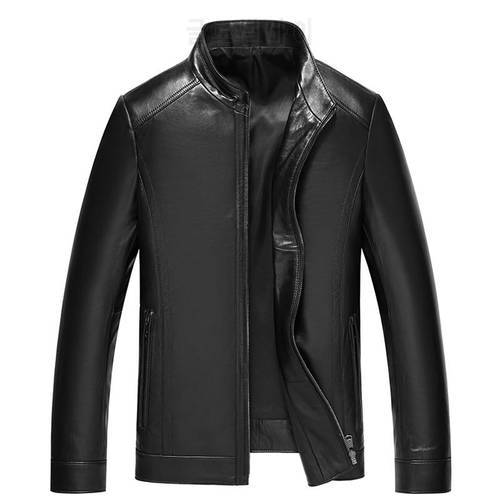 100% Guaranteed Natural Sheepskin Leather Jacket Black Leather Genuine Clothing Spring Leather Real Outwear