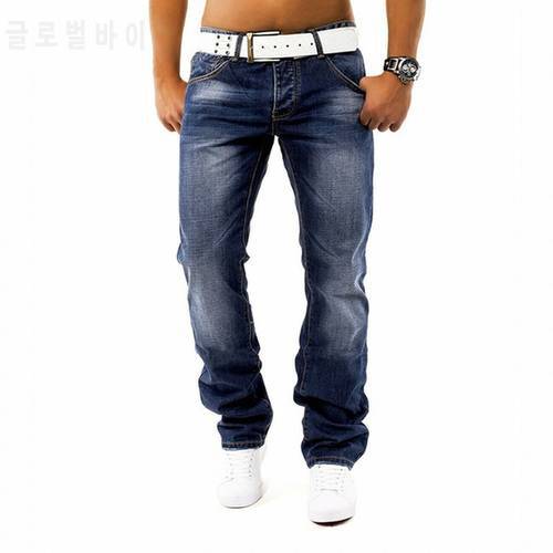 Men Jeans High Waist Men&39s Spring Autumn Straight Long Jean Pants Fashion Male Biker Jeans Trousers Black Blue Pocket