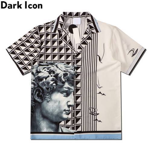 Dark Icon Printed Polo Shirt Men Summer Streetwear Men&39s Shirts Hawaiian Shirts Man