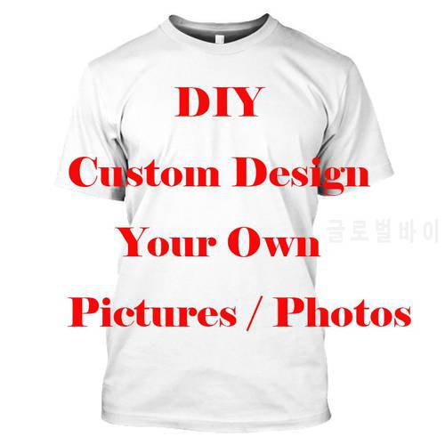 Summer Short-Sleeved O-Neck T Shirt Men Fashion 3D Printing Men&39s T-Shirt Custom Your Exclusive Tshirt white Diy shirt