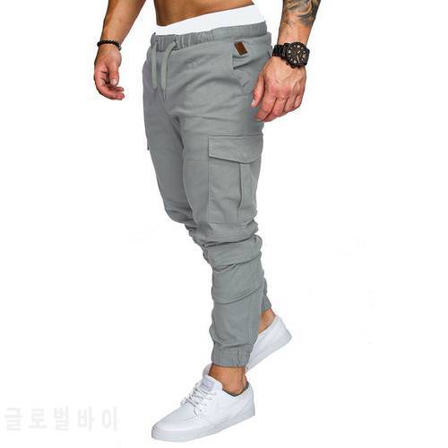 Men cargo pants Joggers Sweatpants Casual Male Sportswear Solid Multi-pocket Cargo Trousers Hip Hop Harem Pants