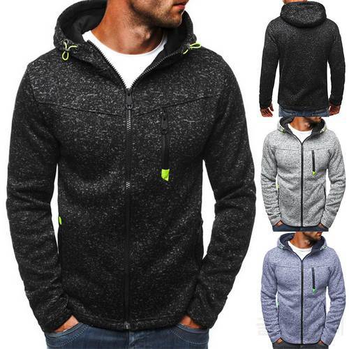Men&39s Hoodies Jacket Casual Zipper Warm Hooded Sweatshirt Fleece Cardigan Sweatshirt Outwear Coat Mens Clothing