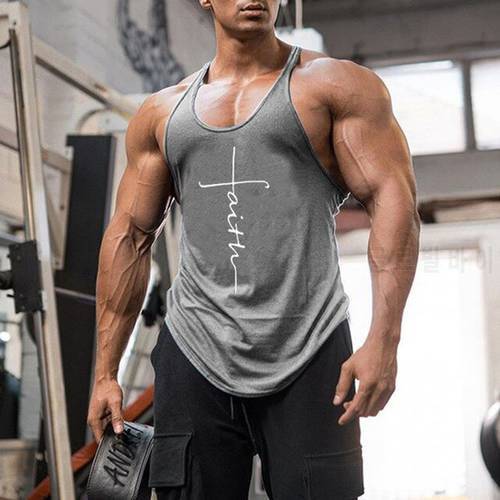 2021 Gym Tank Top Men Fitness Clothing Mens Bodybuilding Tank Tops Summer Gym Clothing for Male Sleeveless Vest Shirts Plus Size