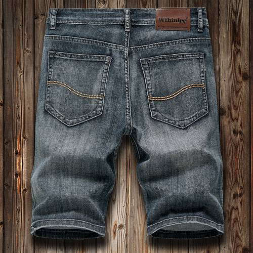 2021 Summer Men&39S Slim Denim Shorts Classic Style Trendy Fashion Loose Stretch Jeans Male Business Casual High-End Brand Pants