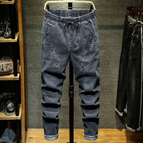 9XL 10XL Plus Size New Summer High Quality Men Baggy ripped solid Pants Cargo Male Casual Denim Fashion Mens Long Jeans Trousers