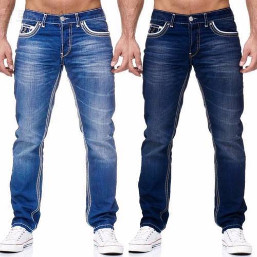 Straight Jeans Men High Waist Jean Spring Summer Boyfriend Jeans Streetwear Skinny Cacual Designer Long Denim Pants Trousers