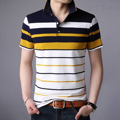 Men&39S Classic Striped Polo Shirt Cotton Short Sleeve 2023 Summer Plus Oversize M-XXXXL