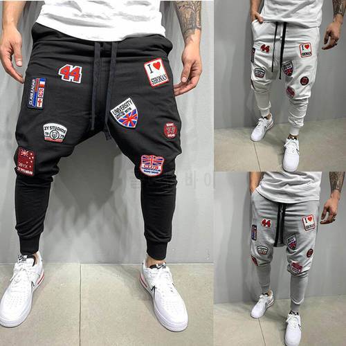 Spring And Autumn New Style Hot Sale Men&39s Fashion Hip-Hop High Street Embroidered Trousers Sports Fitness Training Pants