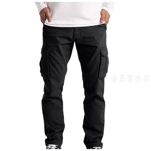 Mens Cargo Pants Men 2021 Hip Hop Multi-pocket Straight Pants Fashion Pants Gyms Casual Jogging Pants Men&39s Fastener Pants