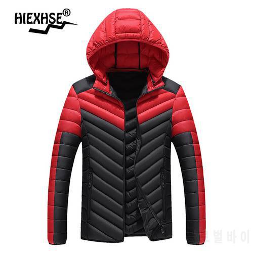 HIEXSE Brand Winter Warm Waterproof Jacket Men 2021 New Autumn Thick Hooded Parkas Mens Fashion Casual Slim Jacket Coat Men