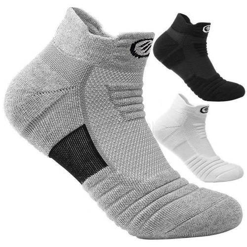 3 Pairs/Lots Men Sport Basketball Socks Winter Mid-tube Compression Socks Non-slip Soccer Cycling Running Sox Summer Ankle Socks