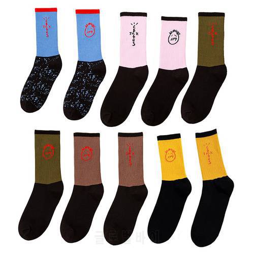 MY SOCK New Bandanas Crew Socks Men Sport Travis Scott Cactus Jack Hip Hop Street Skate Socks Gifts for Men Street Socks