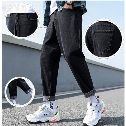 New Loose Men Jeans Men&39s Pants Simple Design High Quality Fabric Comfortable Design Students Daily Casual Straight Denim Pants