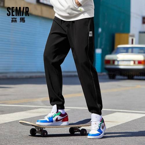 SEMIR Casual Pants Men Spring 2021 New Small Feet Beam Mouth Trousers Sports Jogging Trend Tooling Pants Personality