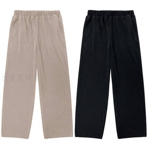 Man Pants Summer Men&39s New Style Simple Trousers Fashionable Pure Cotton Sport Pants Mid Rise Wide Leg Men Fitness Sportswear