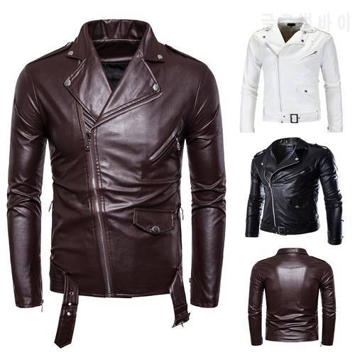 Men Jacket 2020 Autumn New Motorcycle Leather Coat for Men High Quality Cable-stayed Motorcycle Leather Coat Men Clothing