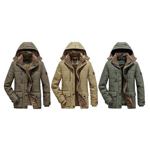 Fleece Lined Winter Coats Men 2021 Brand New Casual Long Jacket Men&39s Windbreaker Warm Thick Overcoat Parka Coats