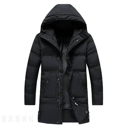Parkas 2023 Casual Classic Winter Black Jacket Men&39s Windbreak Warm Padded Hooded Overcoat Fashion Outerwear Coat OverSize 8XL