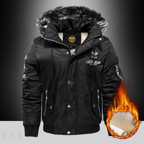 Thick Fashion Down & Parka Coat Oversize Plus Velvet Thick 2023 Brand Keep Warm Winter Men&39s Black Blue Red Padded Jacket