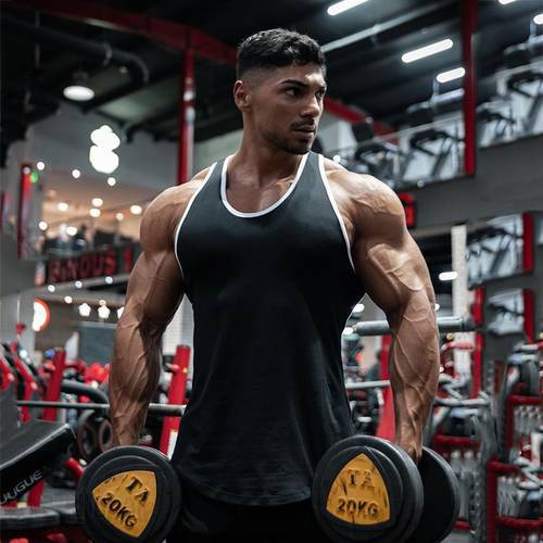 2021New Mens Vest Bodybuilding Gym Clothing Training Running Workout Mesh Tank Top Musculation Brand Fitness Sleeveless Singlets