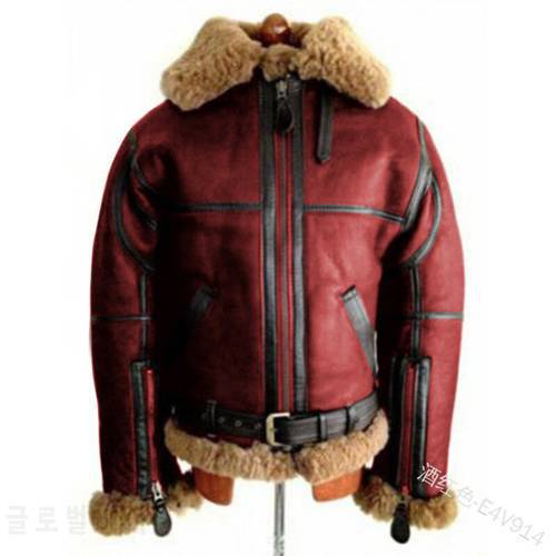 Winter Men&39s PU Leather Jacket Mens Fleece Fur Collar Motorcycle Jackets Casual Outdoor Thermal Leather Coats