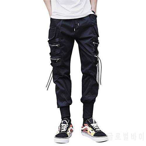 Men Fashion Casual Harem Pant High Street Hip Hop Male Big Pocket Slim Fit Cargo Trousers Biker Pant Jogger Sweatpants
