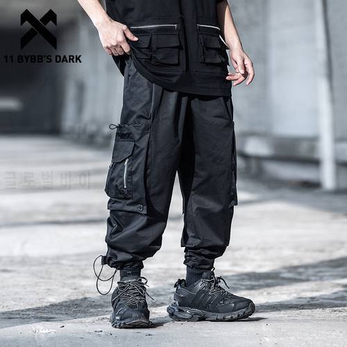 11 BYBB&39S DARK 2021 Tactical Cargo Pant Man Streetwear Big Pockets Drawstring Harem Pants Harajuku Function Joggers Men Trousers