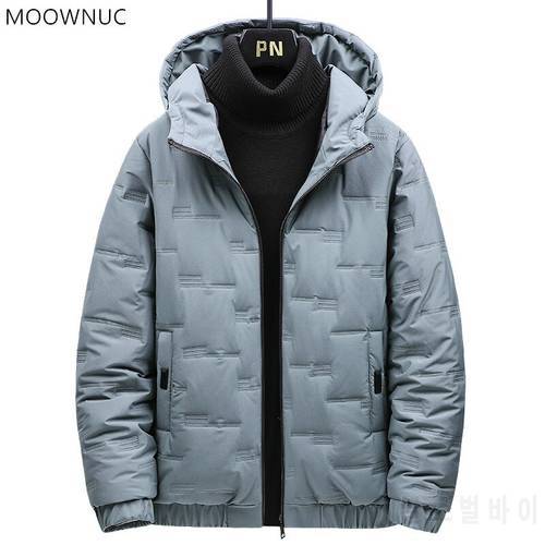 2021 Autumn/Winter New Men&39s Fashion Casual Pure Color Cotton-Padded Jacket With Fleece and Thick Warm Men&39s High-Quality Coat