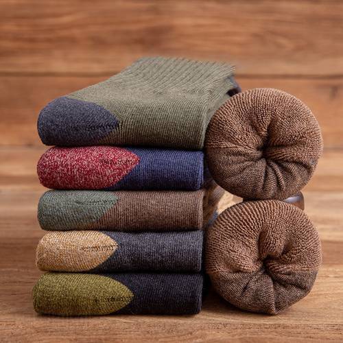 Autumn winter New Men&39s Socks Thick Warm High Quality Japanese Korean Harajuku Socks For Man Terry Towel Cotton Socks 5 Pairs